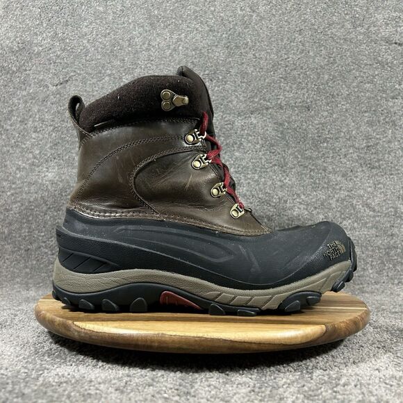 The North Face Chilkat II Luxe Mens Size 9 Black Brown Waterproof Winter Boots main image 4